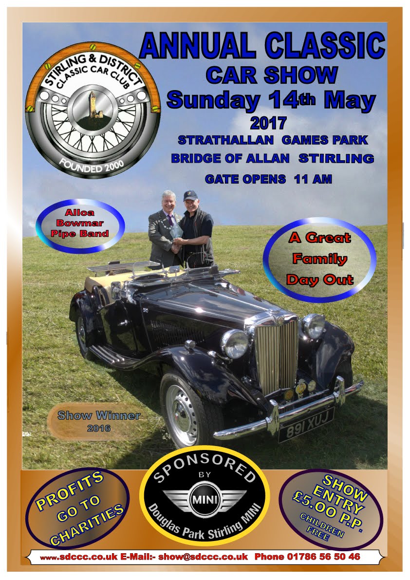 Classic Car Show Sunday 14th May Bridge of Allan Community Council